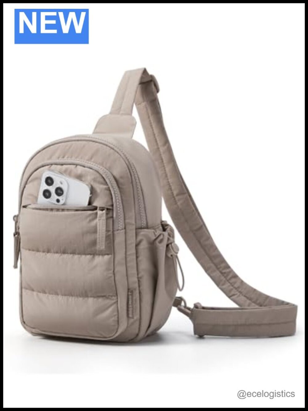 Small Sling Bag Puffer Crossbody Hobo Handbag Travel Hiking Chest Bag RFID